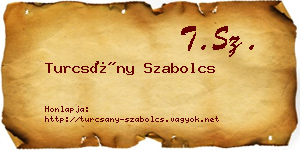 Turcsány Szabolcs névjegykártya
