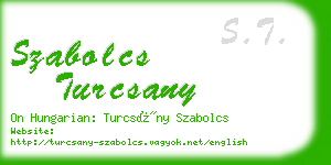 szabolcs turcsany business card